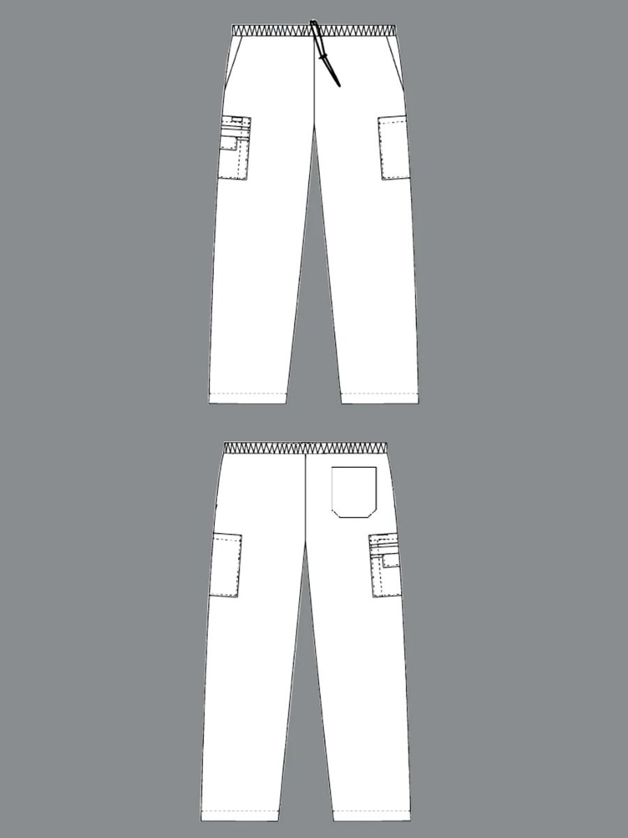 307P Unisex Drawstring/Elastic 5 Pocket Scrub Pant