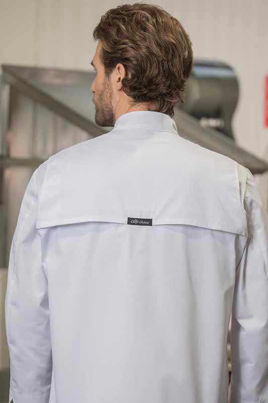 5450 Chef Coats with Mesh Yoke Long Sleeve