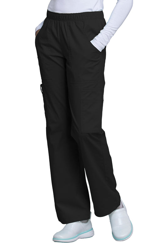 4005 Cherokee CORE STRETCH Ladies Pull-On Cargo Petite Inseam: 28.5