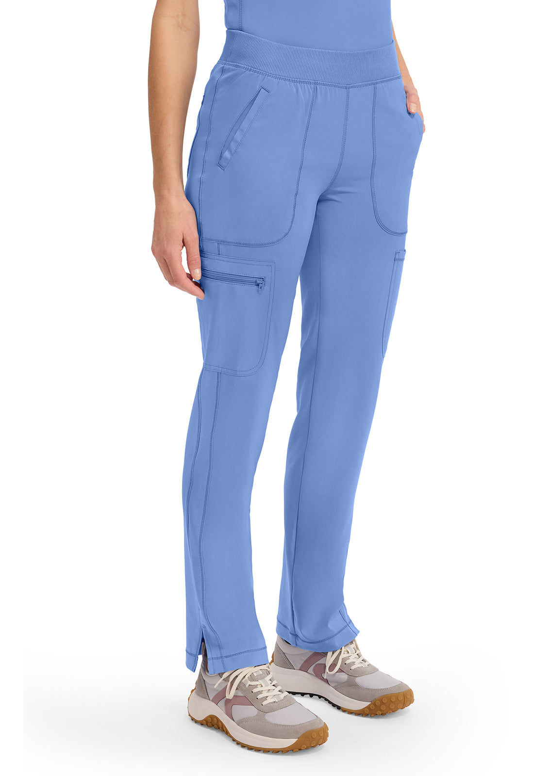 CK065A Mid Rise Tapered Leg Pull on Pant