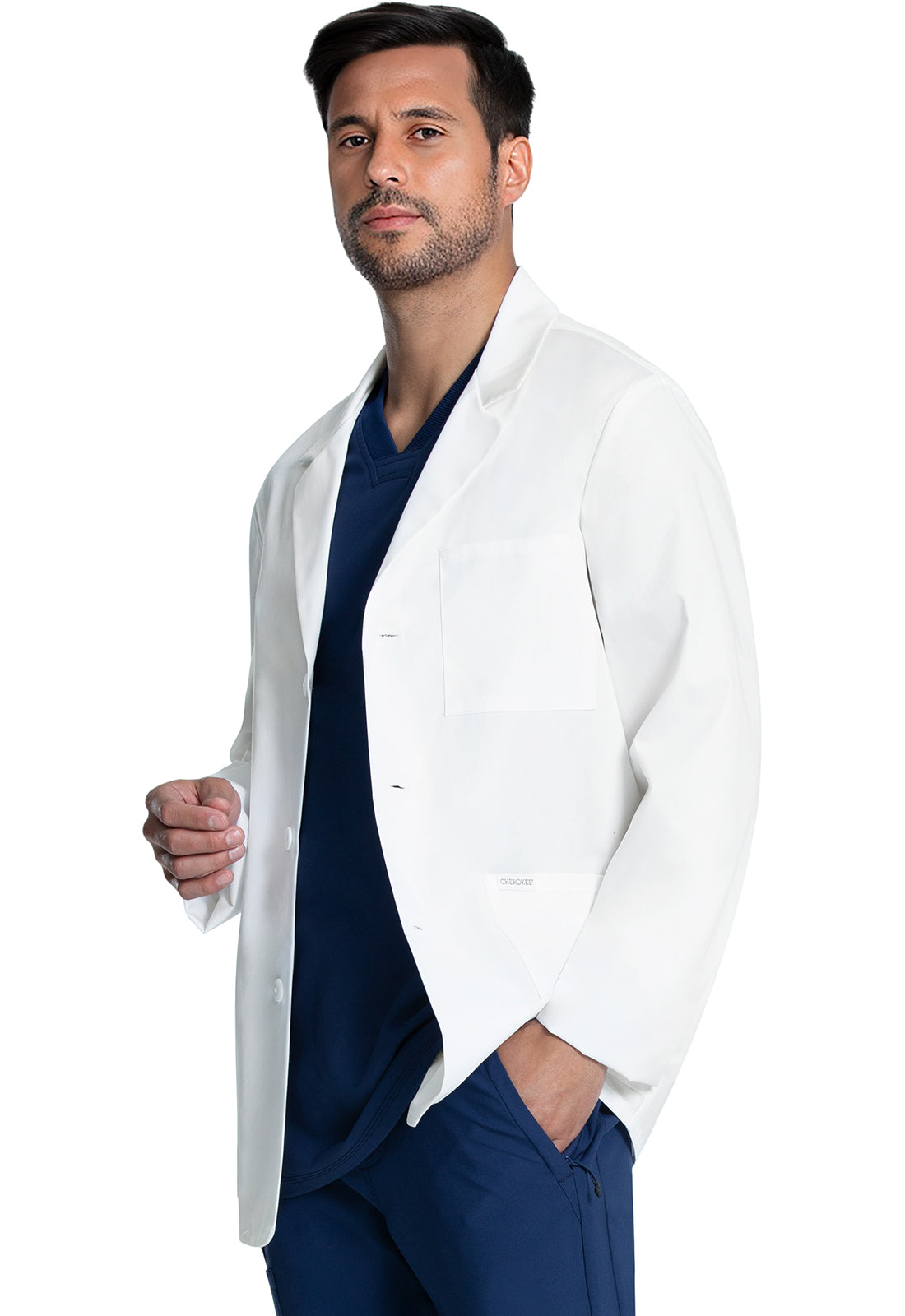 CK401 WHT PROJECT LAB 30" Men's Consultation Coat in White