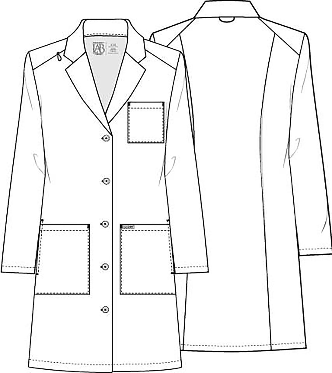 CK421 PROJECT LAB WHT 37" Lab Coat in White