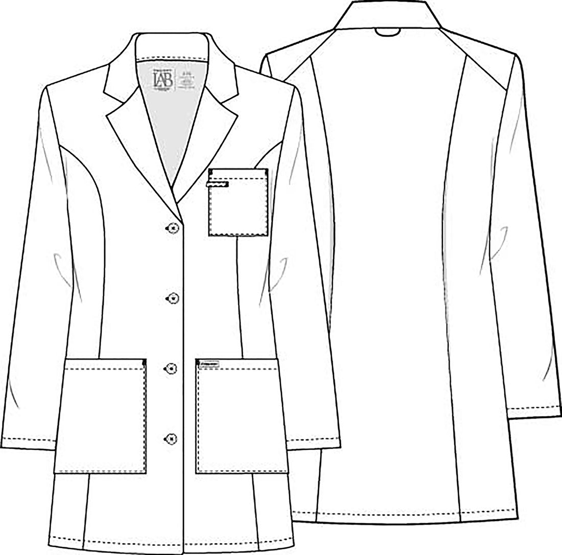 CK452 PROJECT LAB WHT 33" Lab Coat in White