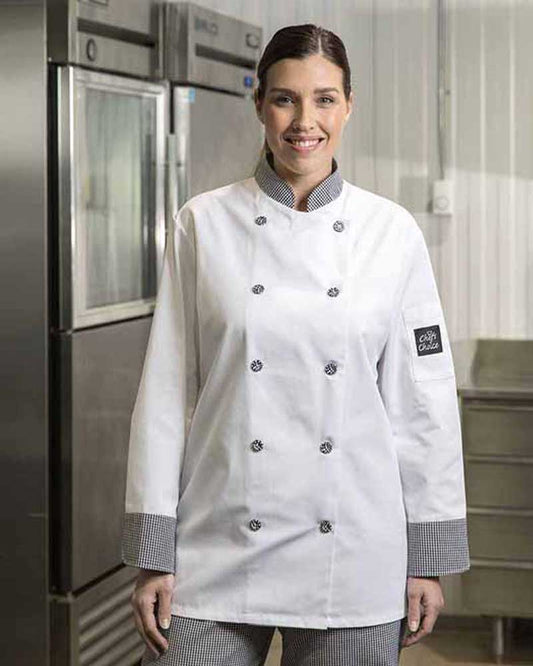 5370 Chef Coat with Contrast Trim