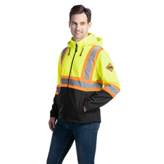 L01305 - Shield - Hi-Vis Softshell Jacket w/ Detachable Hood