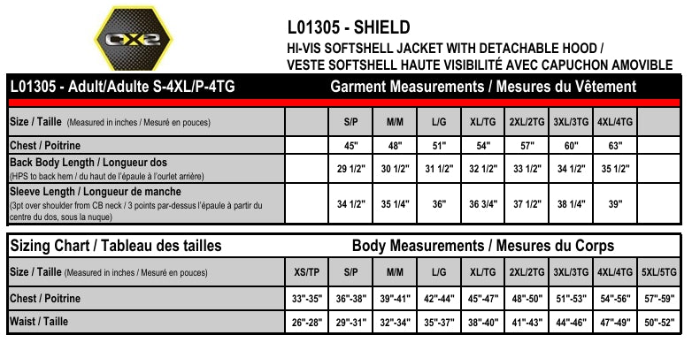 L01305 - Shield - Hi-Vis Softshell Jacket w/ Detachable Hood