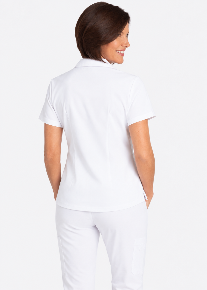 202T Zipper Front Ladies Work Top