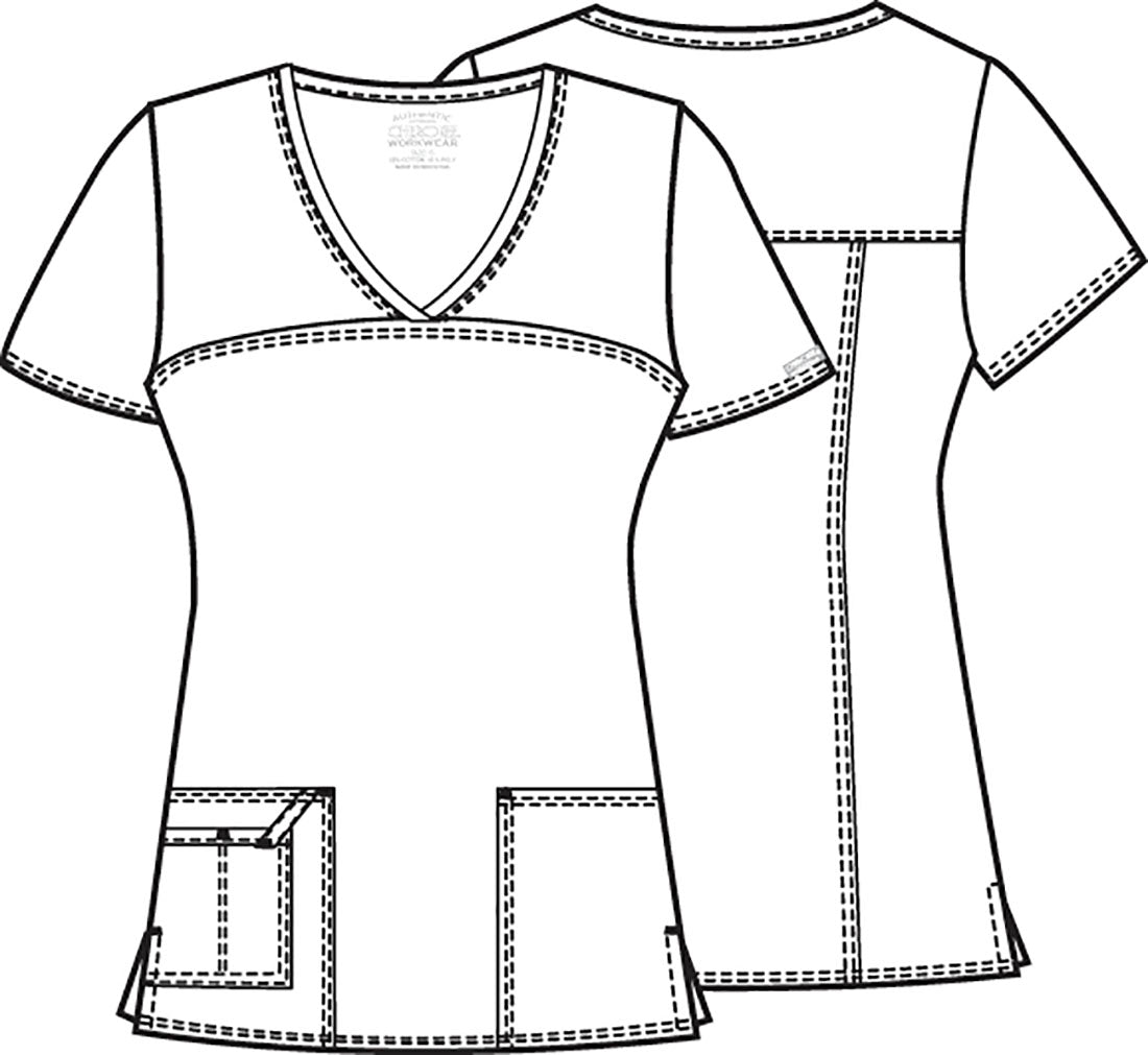 4727 Cherokee Core Stretch Scrub Top Ladies