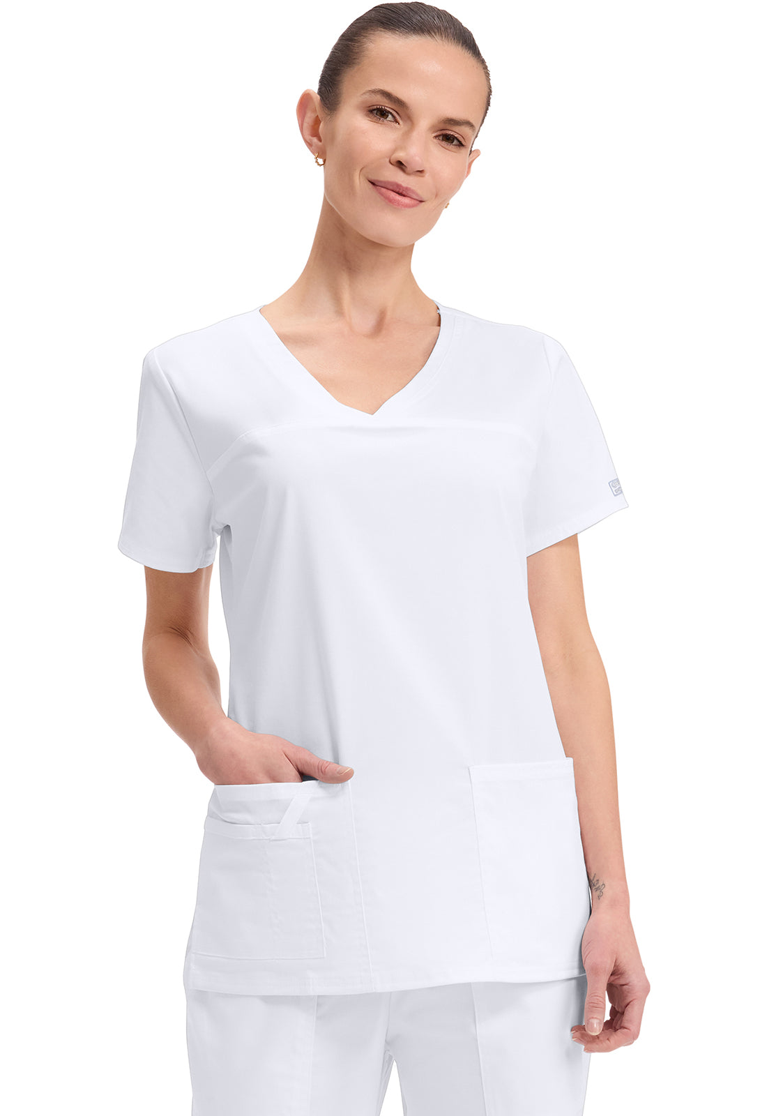4727 Cherokee Core Stretch Scrub Top Ladies