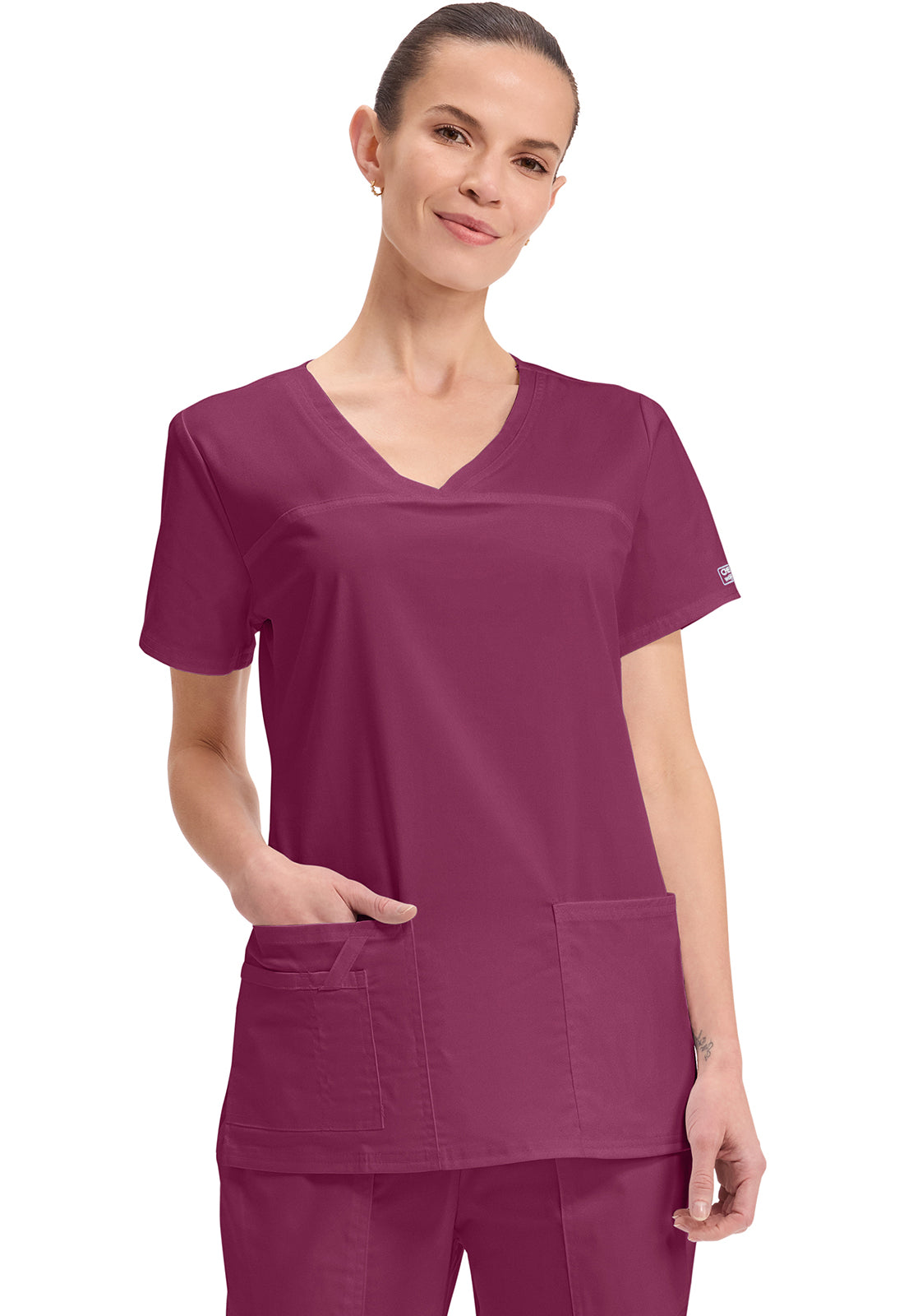 4727 Cherokee Core Stretch Scrub Top Ladies