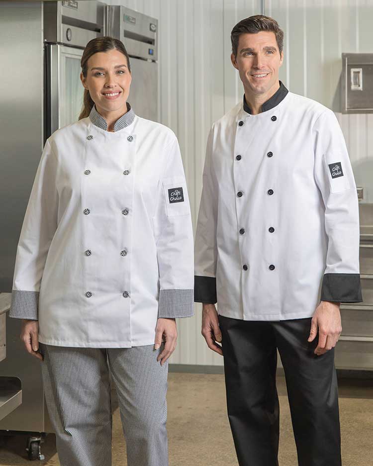 5370 Chef Coat with Contrast Trim