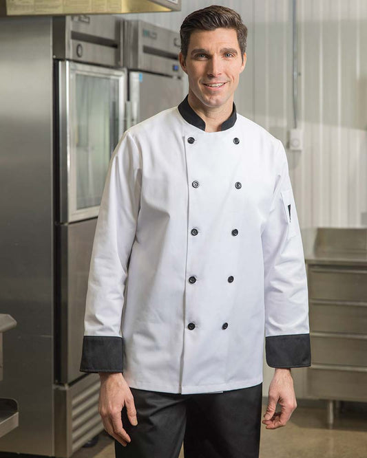 5370 Chef Coat with Contrast Trim