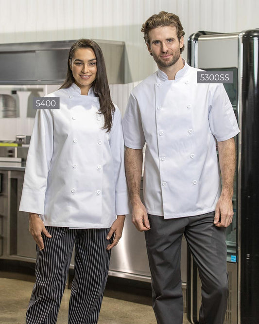 5400 100% Cotton Chef Coats Long Sleeve