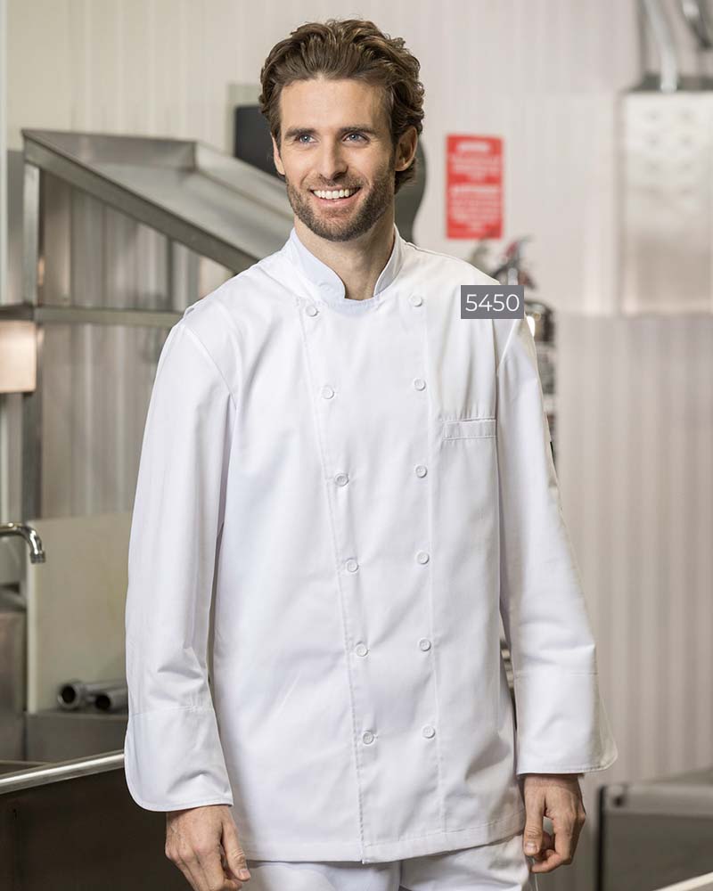5450 Chef Coats with Mesh Yoke Long Sleeve