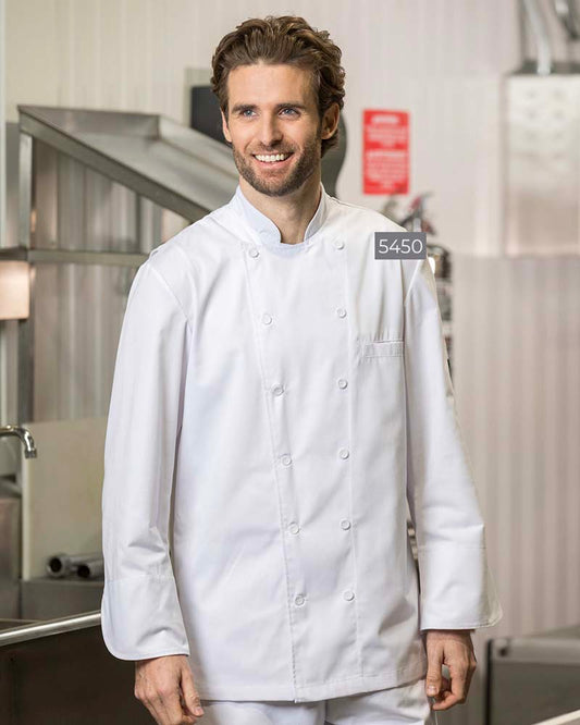 5450 Chef Coats with Mesh Yoke Long Sleeve