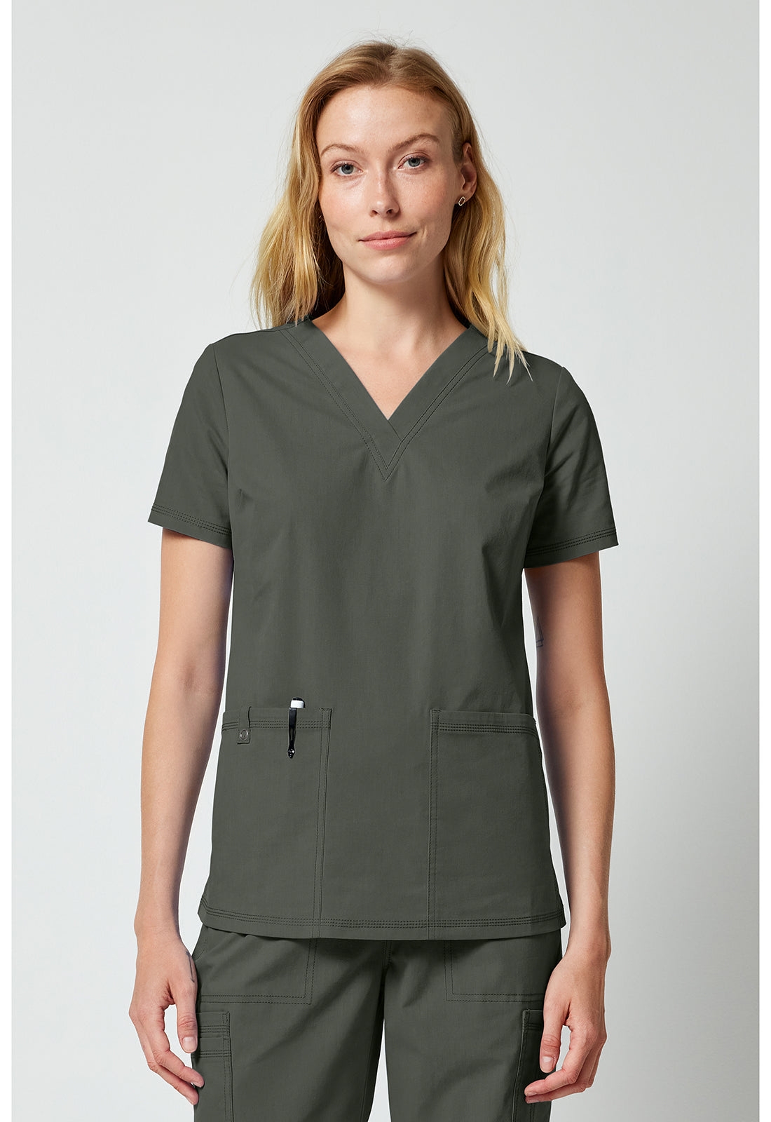 DK856 Dickies  Women's V-neck