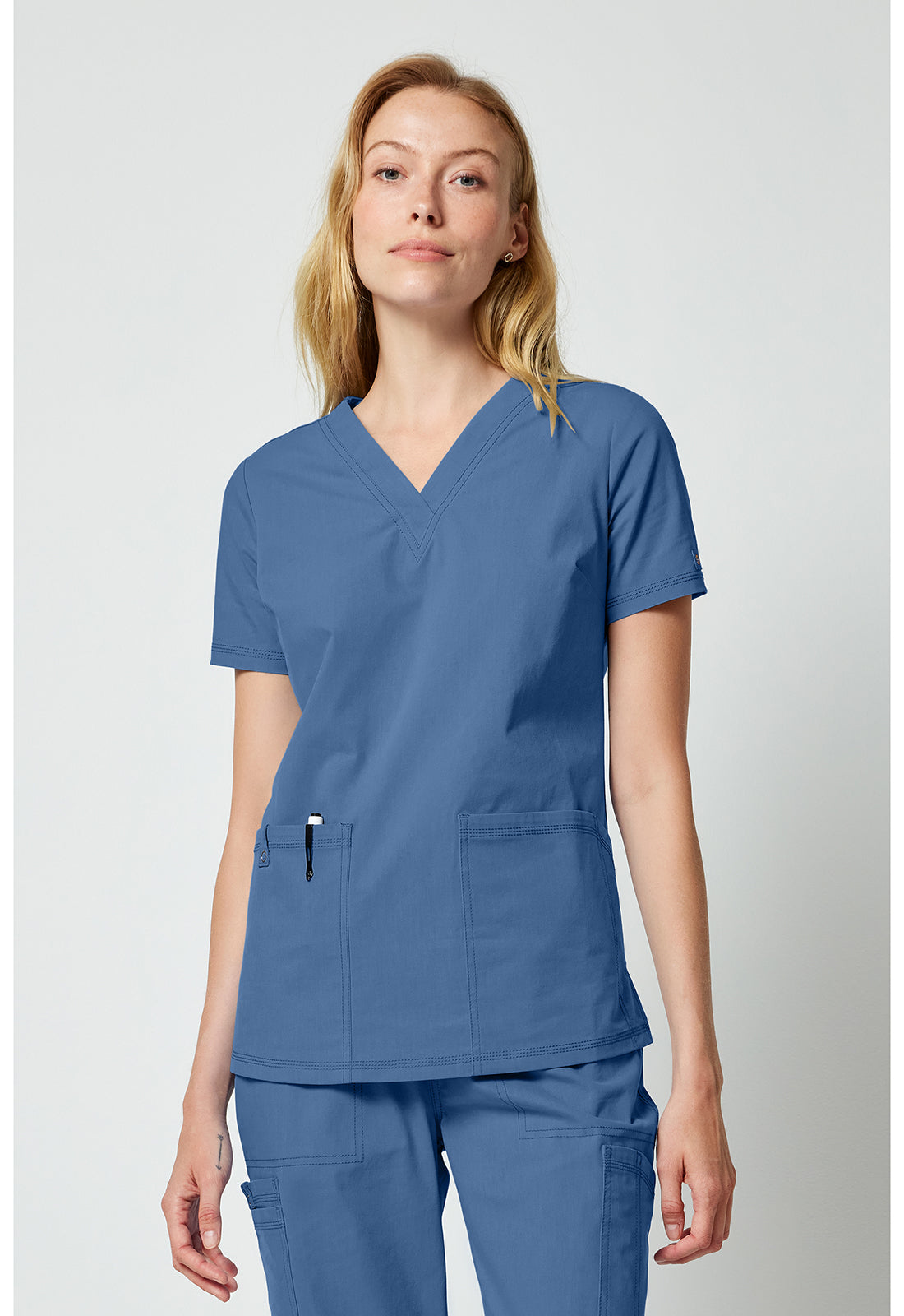 DK856 Dickies  Women's V-neck