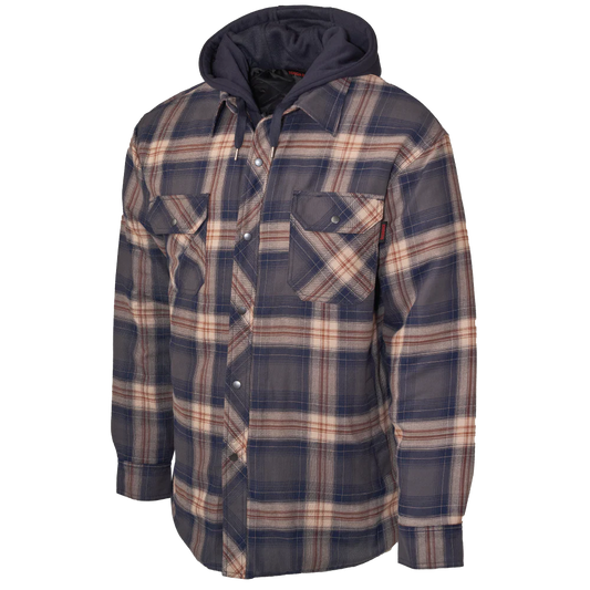 WS06 - Quilt-Lined Hooded Flannel Jac-Shirt