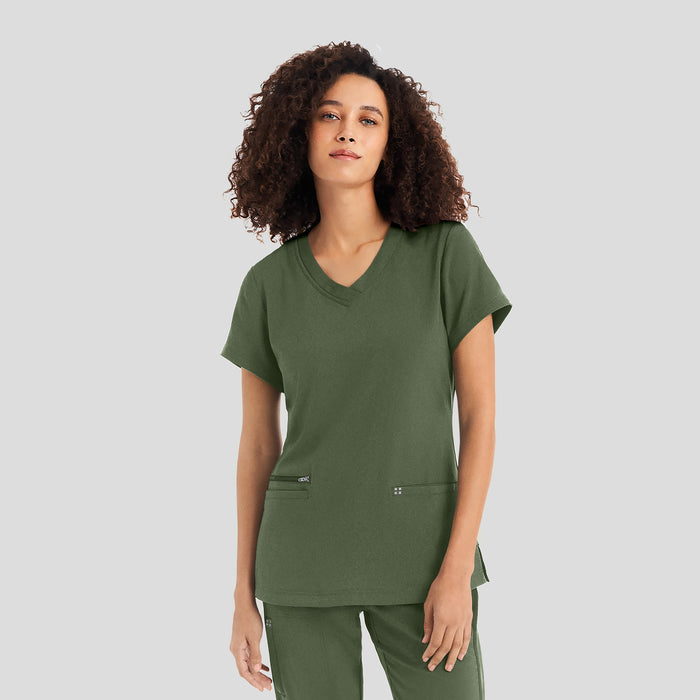 3-Pocket V-Neck Scrub Top WT127