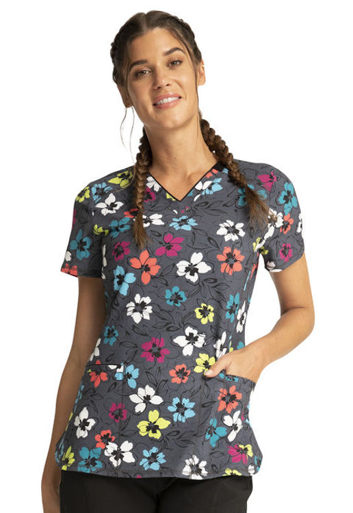 Picture of CK634 - V-Neck Print Top