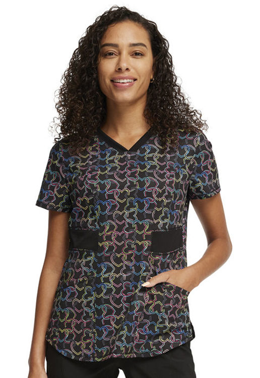 Picture of CK771 - V-Neck Print Top