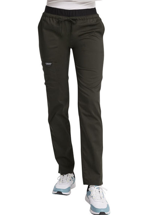 Picture of WW105 - Mid Rise Tapered Leg Drawstring Pant