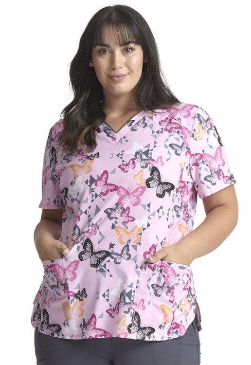 Picture of CK634 - V-Neck Print Top