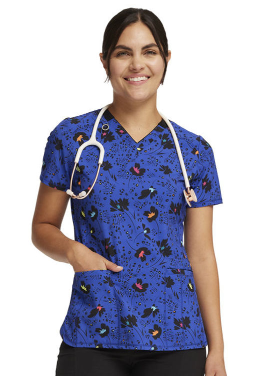 Picture of CK634 - V-Neck Print Top
