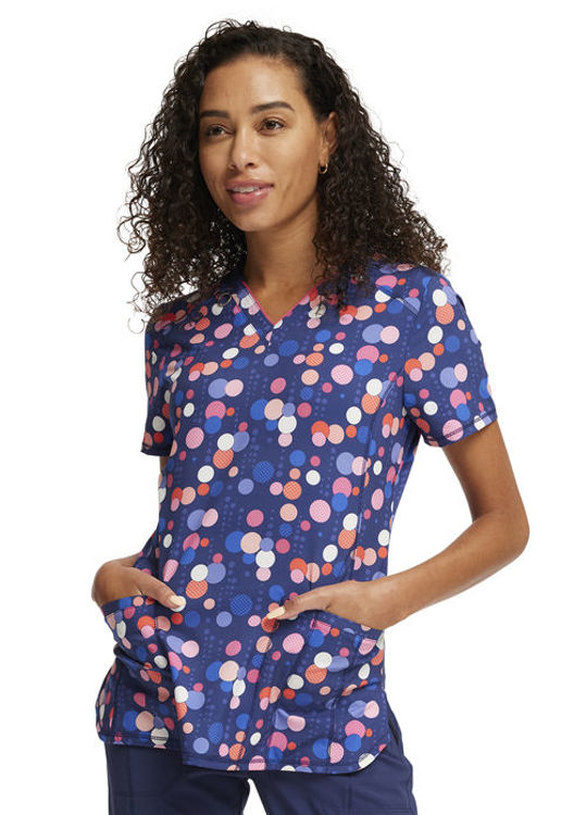 Picture of CK634 - V-Neck Print Top