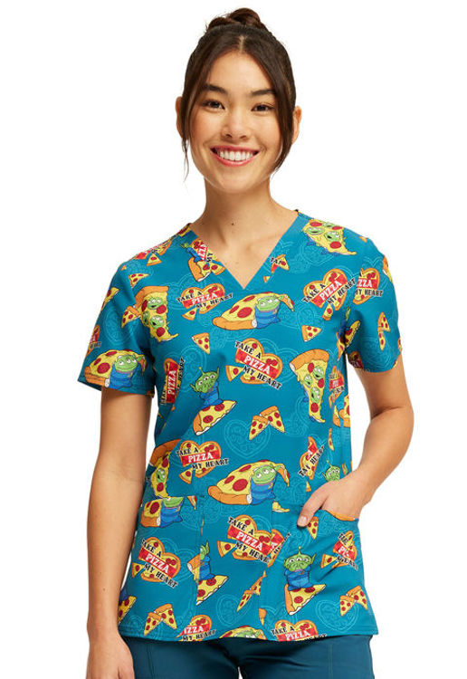 Picture of TF738 - V-Neck Print Top