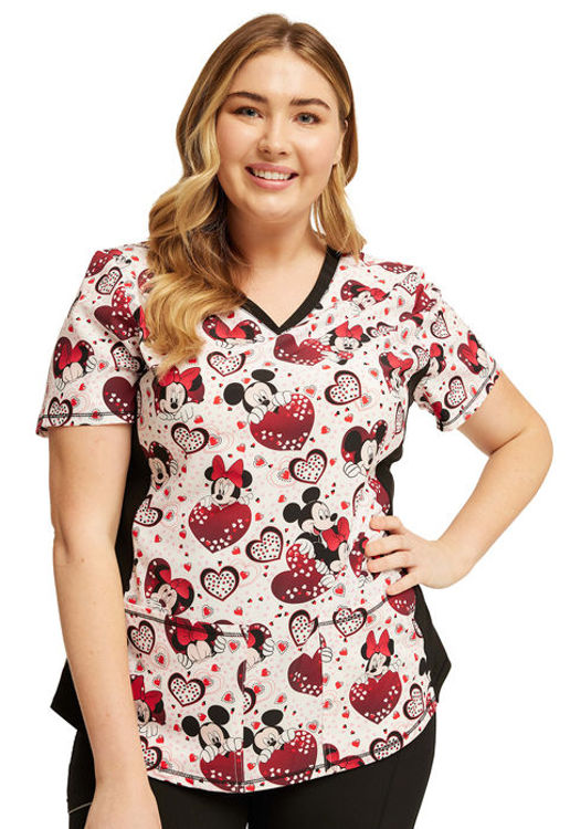 Picture of TF783 - V-Neck Print Top