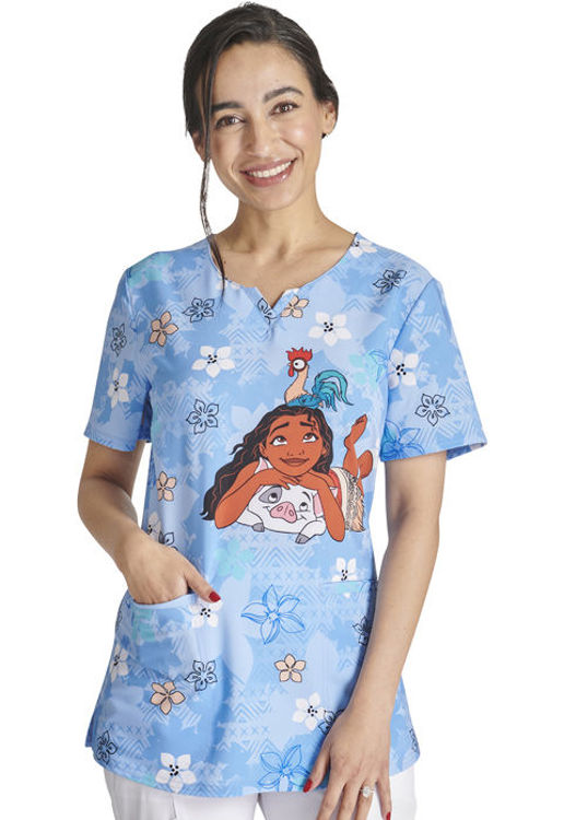 Picture of TF761 - V-Neck Print Top