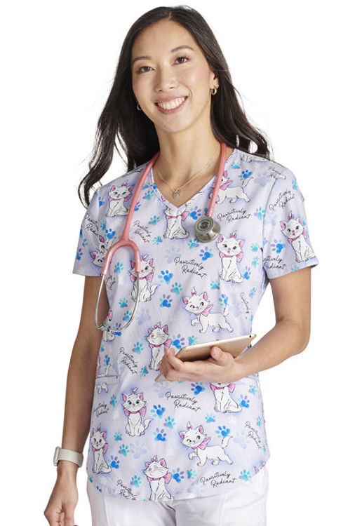 Picture of TF737 - V-Neck Print Top