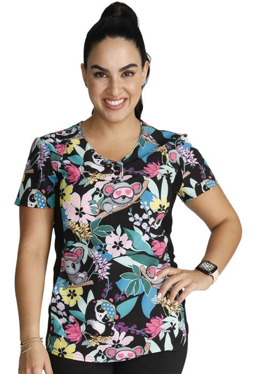 Picture of CK732 - V-Neck Print Top