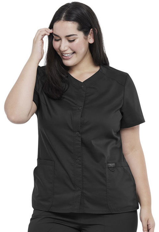 Picture of WW622 - Snap Front V-Neck Top