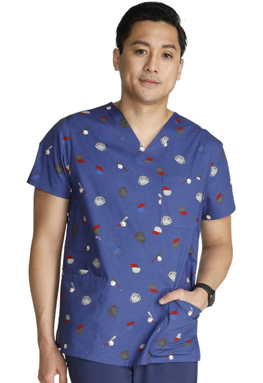 Picture of CK691 - Unisex V-Neck Print Top