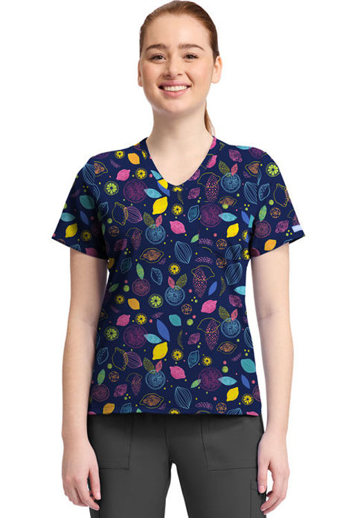 Picture of CK857 - Women's High-Low V-Neck Top