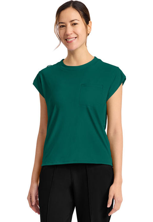 Picture of CK936 - Women's 1-Pocket Crew Neck Top