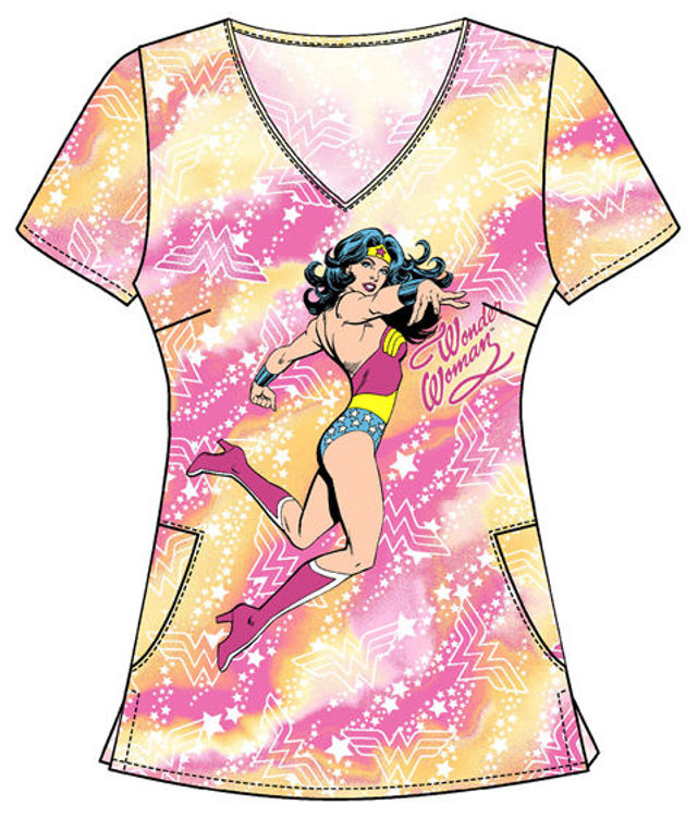 Picture of TF626 - V-Neck Print Top