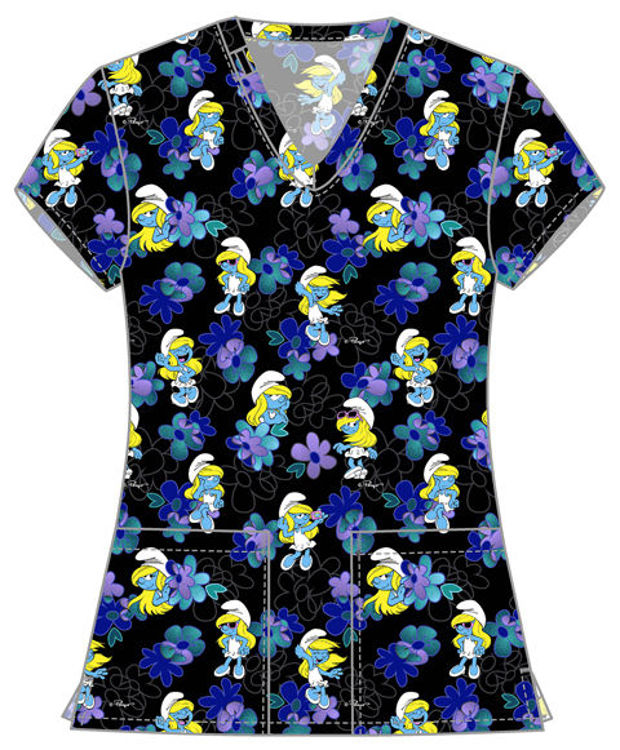 Picture of TF796 - Print V-Neck Top