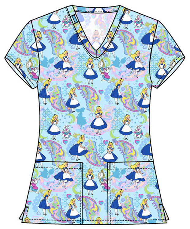 Picture of TF796 - Print V-Neck Top