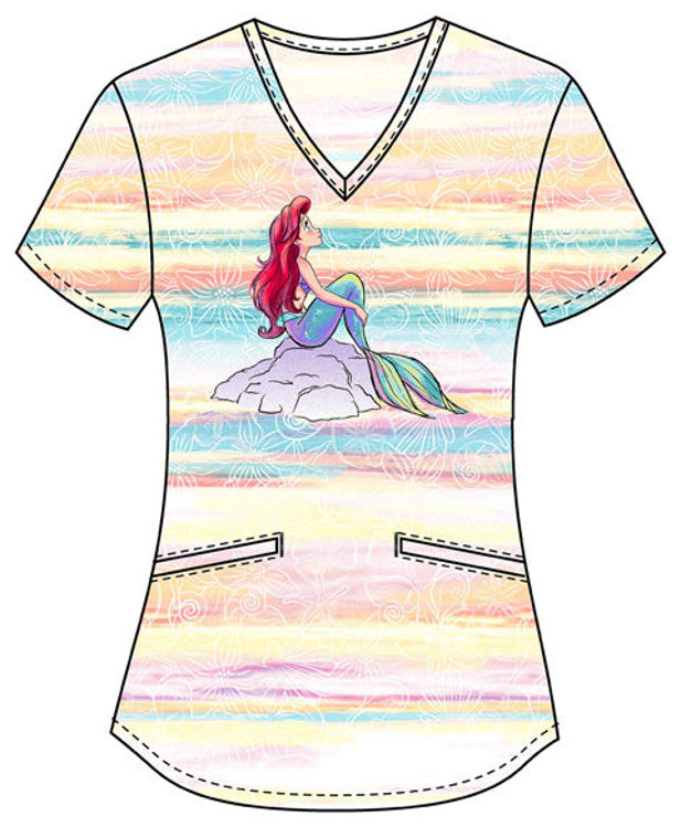 Picture of TF737 - V-Neck Print Top
