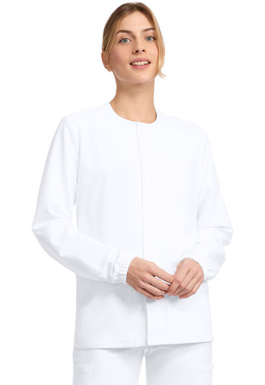 Picture of CK393 - Unisex Snap Front Warm Up Jacket