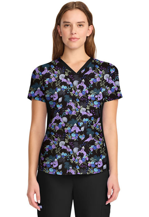 Picture of TF783 - V-Neck Print Top