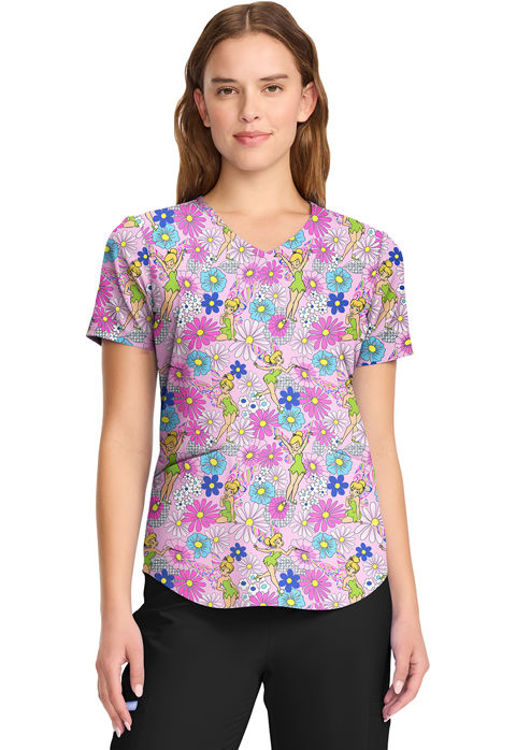 Picture of TF737 - V-Neck Print Top